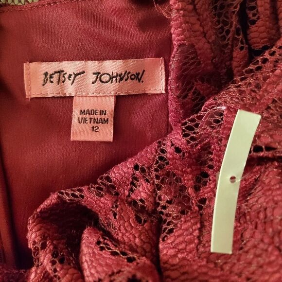 Betsey Johnson Illusion Mock Neck Star Lace Dress - Picture 11 of 13